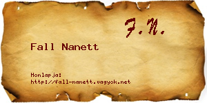 Fall Nanett névjegykártya